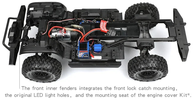 TRX-4 Simulation 324mm Wheelbase 2 Doors Pickup Truck Body Shell for 1/10 RC Crawler Car Traxxas TRX4 DEFENDER RD110 Parts