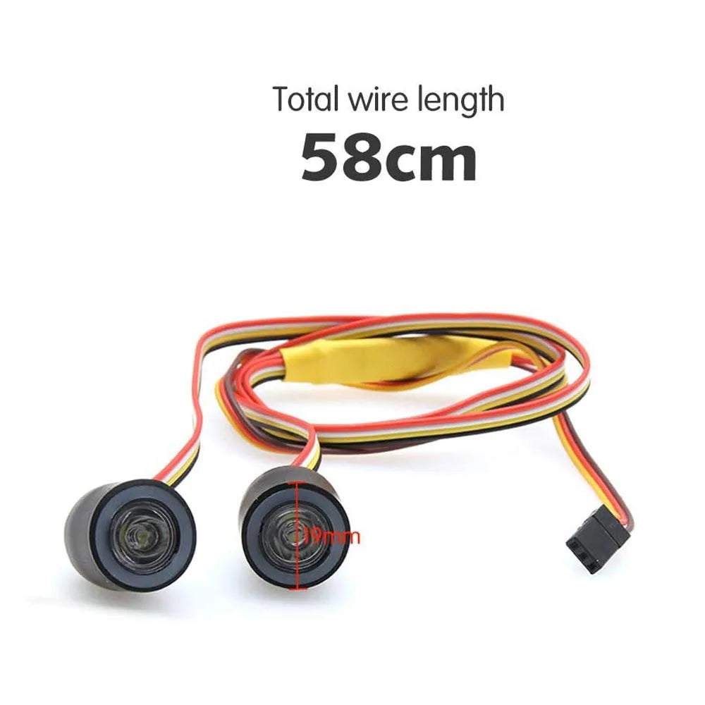RC LED Light Kit Headlights Angel Eyes with 12 Modes for Traxxas TRX-4 Axial SCX10 RC4WD 1/10 RC Rock Crawler Car Accessories