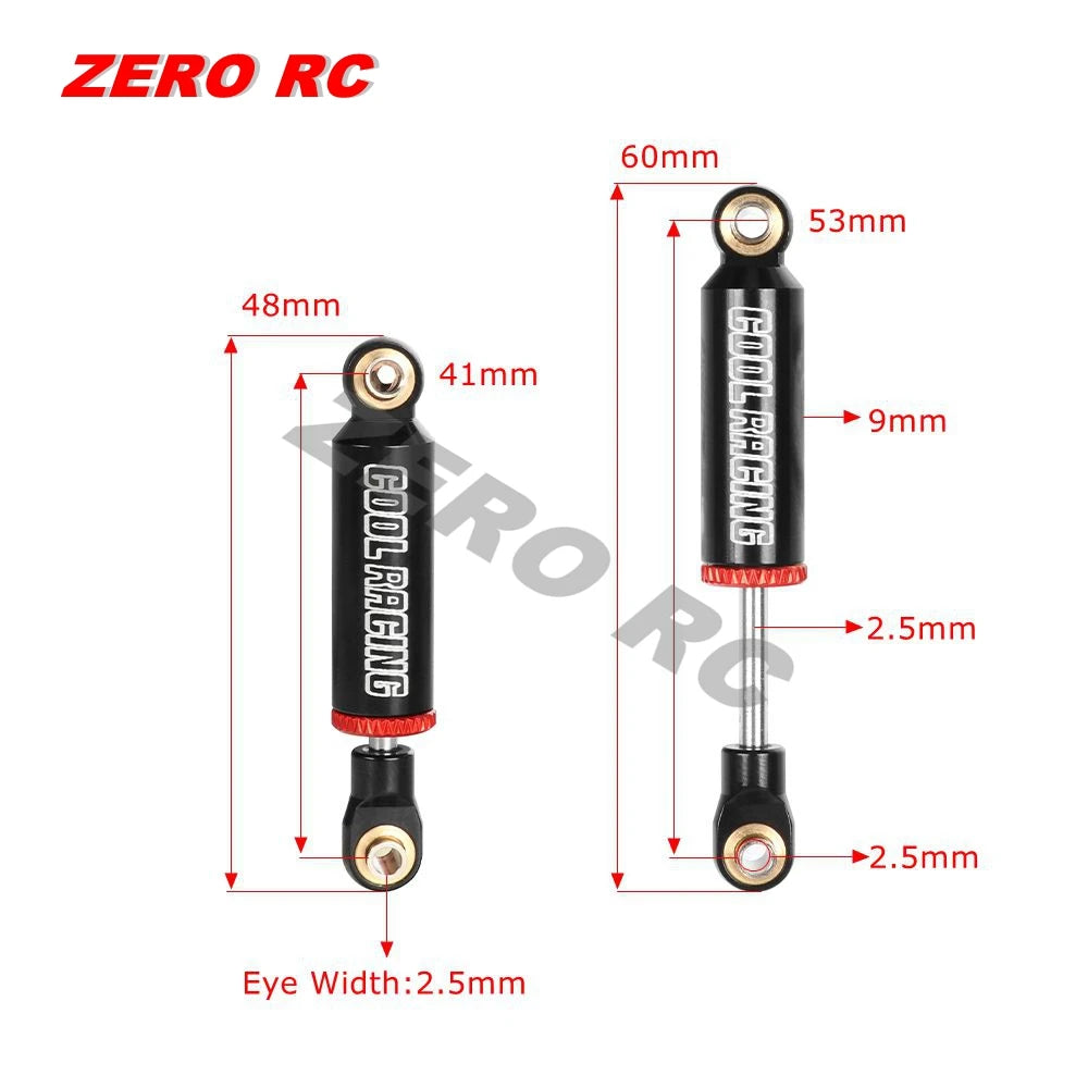 METAL 53mm 59mm 65mm 71mm 77mm Built-in Spring Shock Absorber Oil Damper For 1/12 Mini Crawler Rc Car MN128 FMS G500 1/18 TRX4M