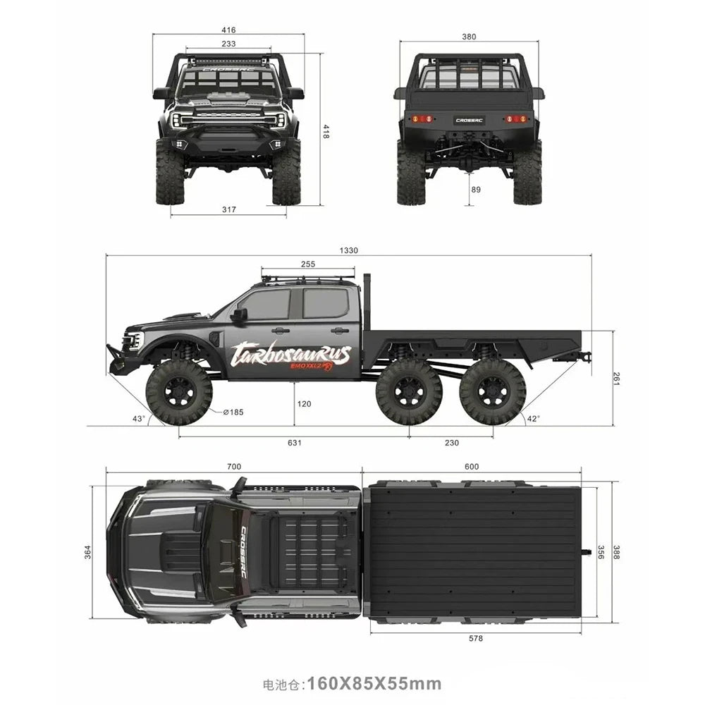 EMO XXL2 XX2 ATR/BRUSHED/BRUSHLESS 1/5 RC Electric Remote Control Model Car Crawler Rock Truck Aldult Kids Toys