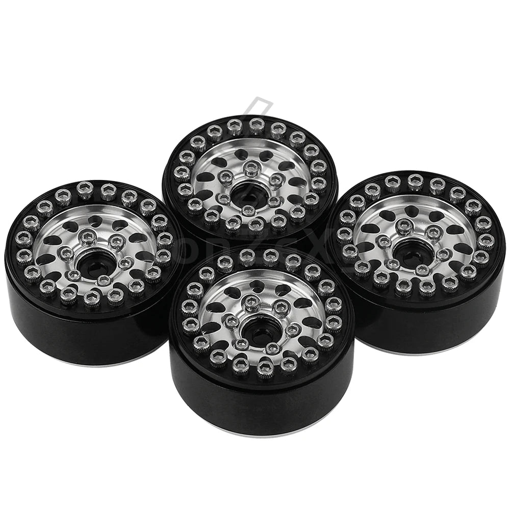 Aluminum Alloy 1.0 Inch Beadlock Wheel Hub Rims for RC Crawler Car 1/24 Axial SCX24 AX24 FCX24 1/18 TRX4M Metal Upgrade Parts