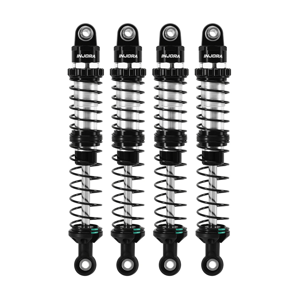 INJORA DRX Dual-Rate Spring Oil Shocks for 1/10 RC Crawlers, 80mm / 90mm / 100mm / 110mm / 120mm