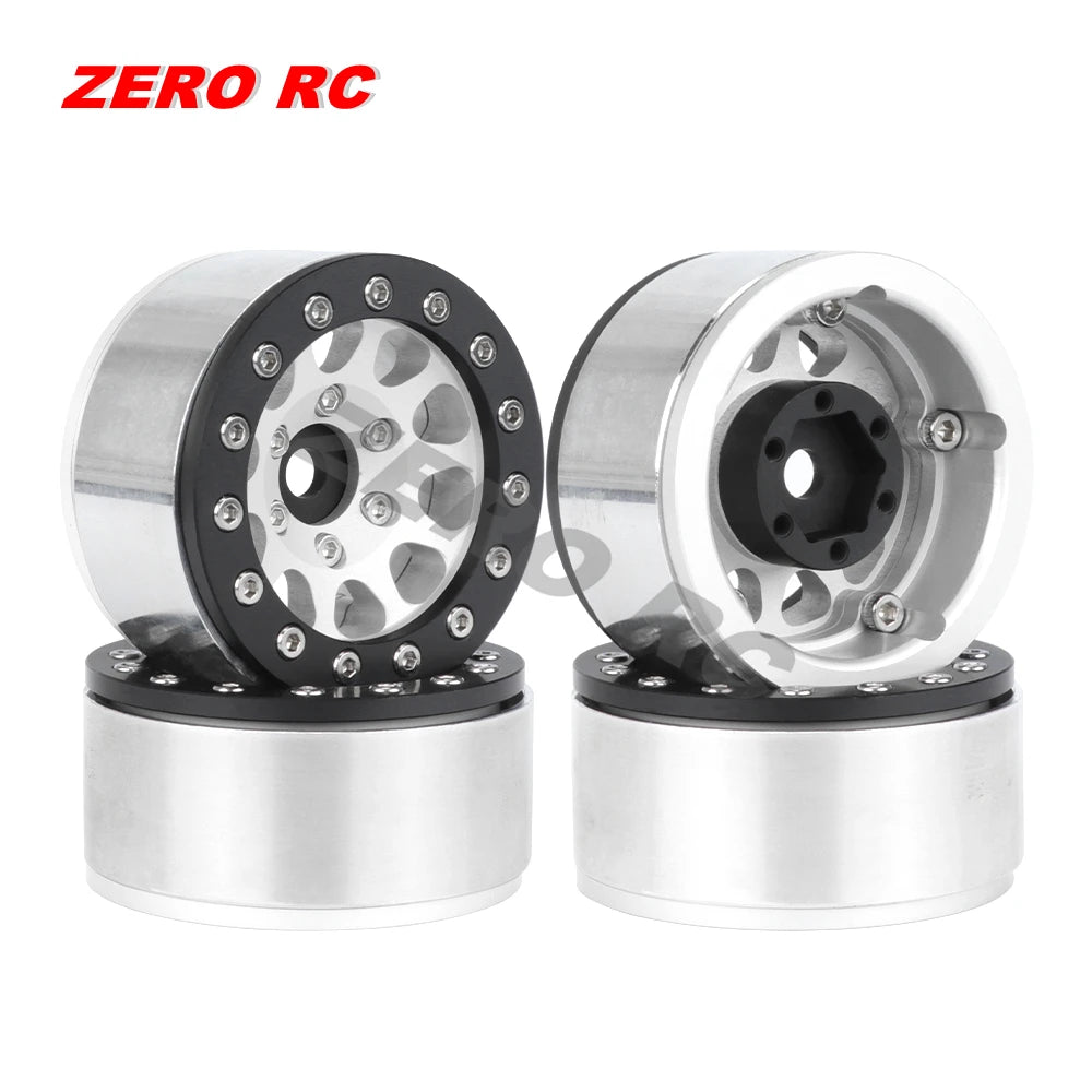 RC CAR METAL 1.55 Beadlock Wheel 10-Spoke For 1/10 1/12 MN Tamiya 1/18 UTB18 CAPRA WPL MST RC4WD D90 TF2 1.55" Tires