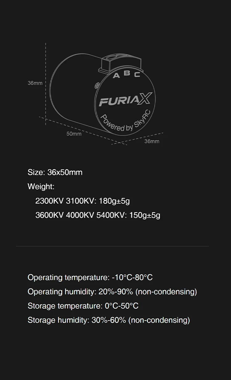 SKYRC Brushless Motor ESC Combo FuriaX Supa 3650 5400KV 、4000KV 、3600KV、3100kv、 2300KV Motor 60A ESC 2-3S For 1/10 RC Car