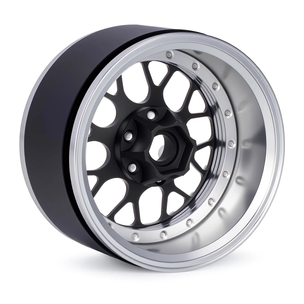 4Pcs Aluminum Alloy 2.2" Beadlock Wheels, Universal Fit for 1/10 RC Crawler Car Axial SCX10 II III & Traxxas TRX4