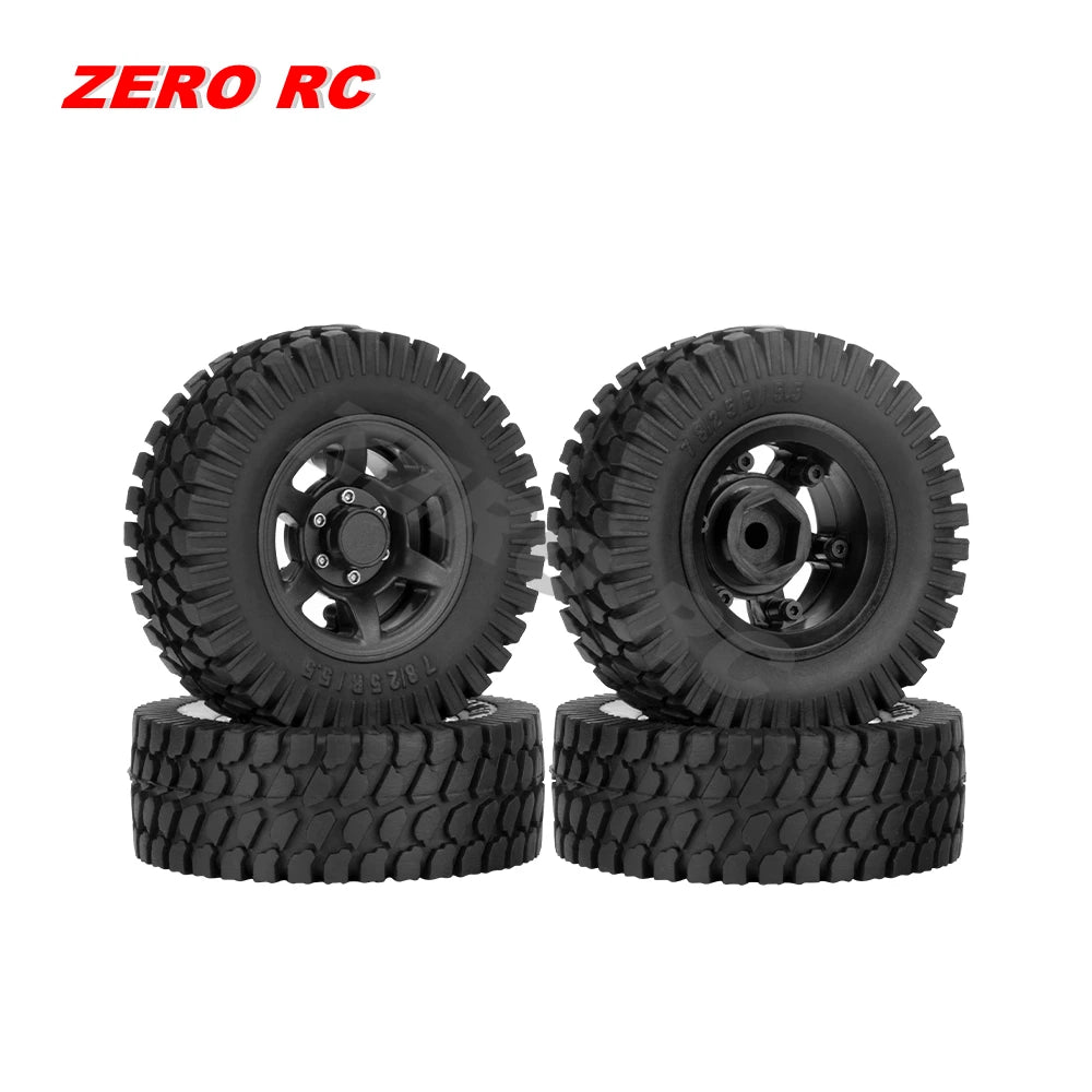 RC Crawler Car Soft 1.55" Off Road Mud Tires 76*27mm 95*35mm Foam Insert For D90 TF2 Tamiya CC02 LC70 MST JIMNY Blocks WHEEL