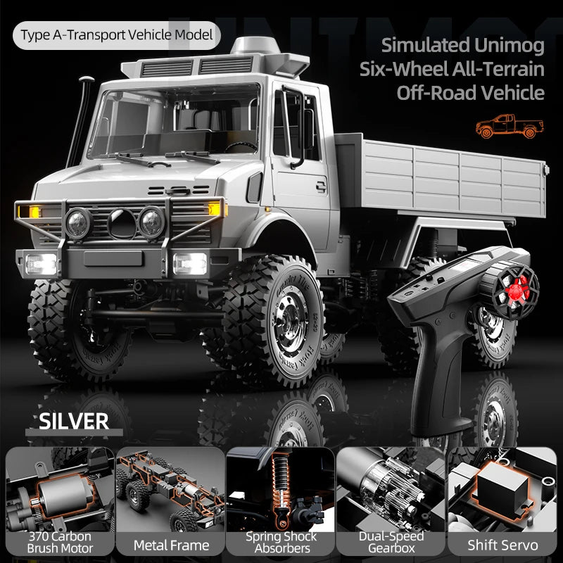 Kid Adult JJRC C8823 1/18 Six-Wheel All-Terrain Off-Road Vehicle Remote Control Car Esc 370 Motor Remote Control Truck Boy Toy