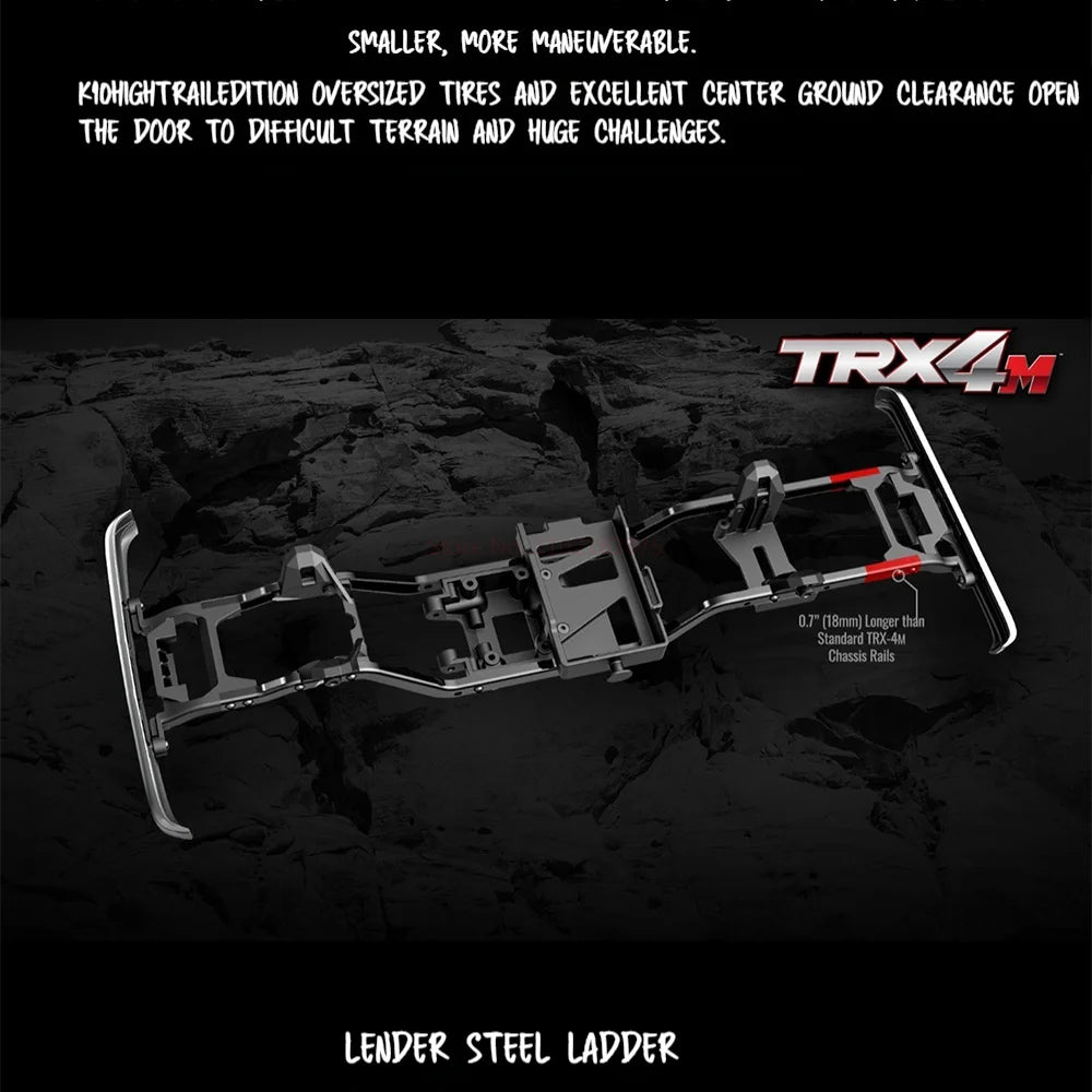 TRAXXAS 1/18 RC Car TRX4M K10 Heightening Crossing Version Of Climbing Car Off-road Vehicle Toys For Adult Kid Gift