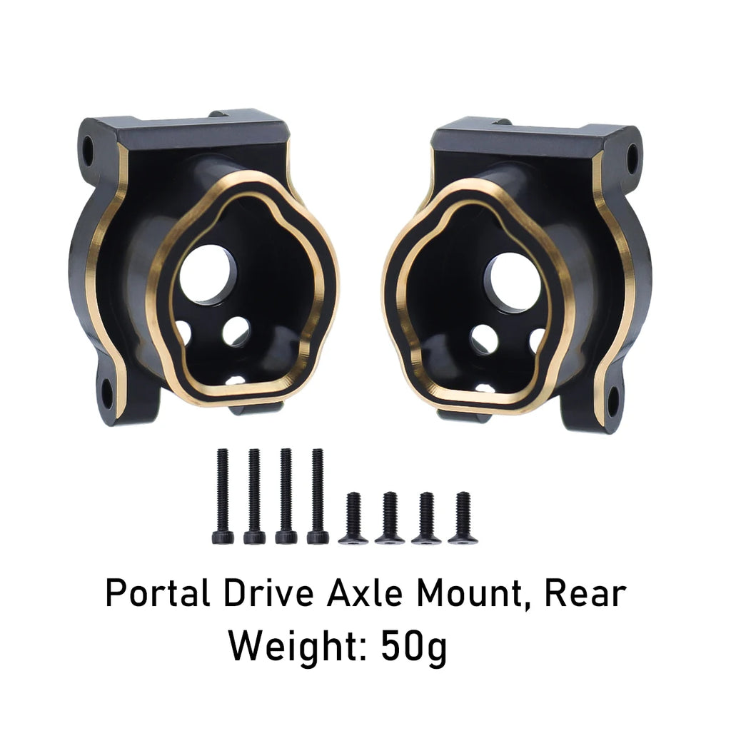 Brass Black Counterweight Portal Axle C-Hub For 1/10  TRX4 TRX6 RC Crawler Car Upgrade Parts