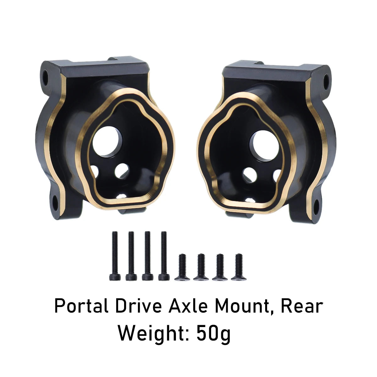 Brass Black Counterweight Portal Axle C-Hub For 1/10  TRX4 TRX6 RC Crawler Car Upgrade Parts