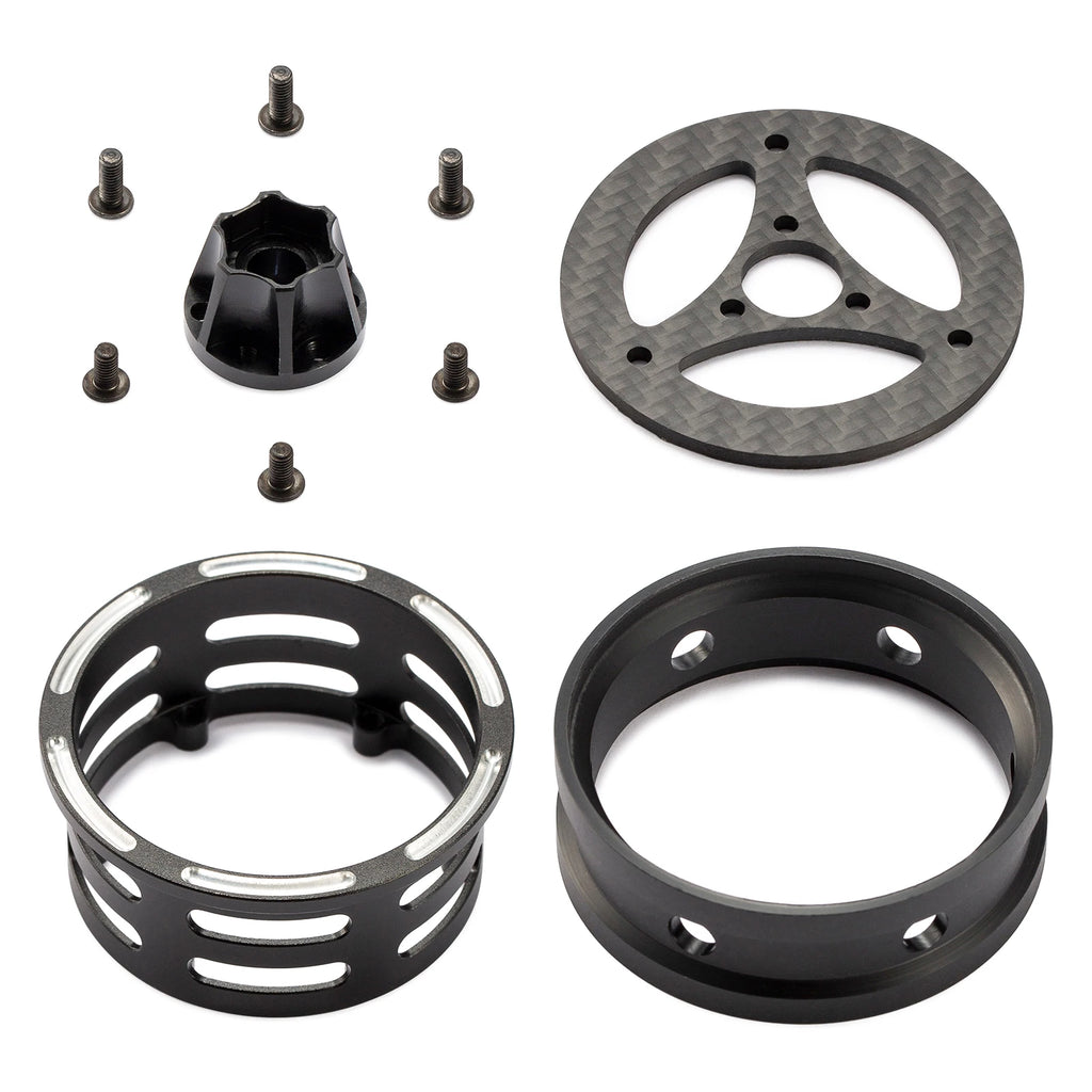 1.9 Inch Carbon Fiber Portal Beadlock Wheels Rims for 1/10 RC Crawler lightweight design GSPEED LCG Chassis Capra SCX10 Pro TRX4