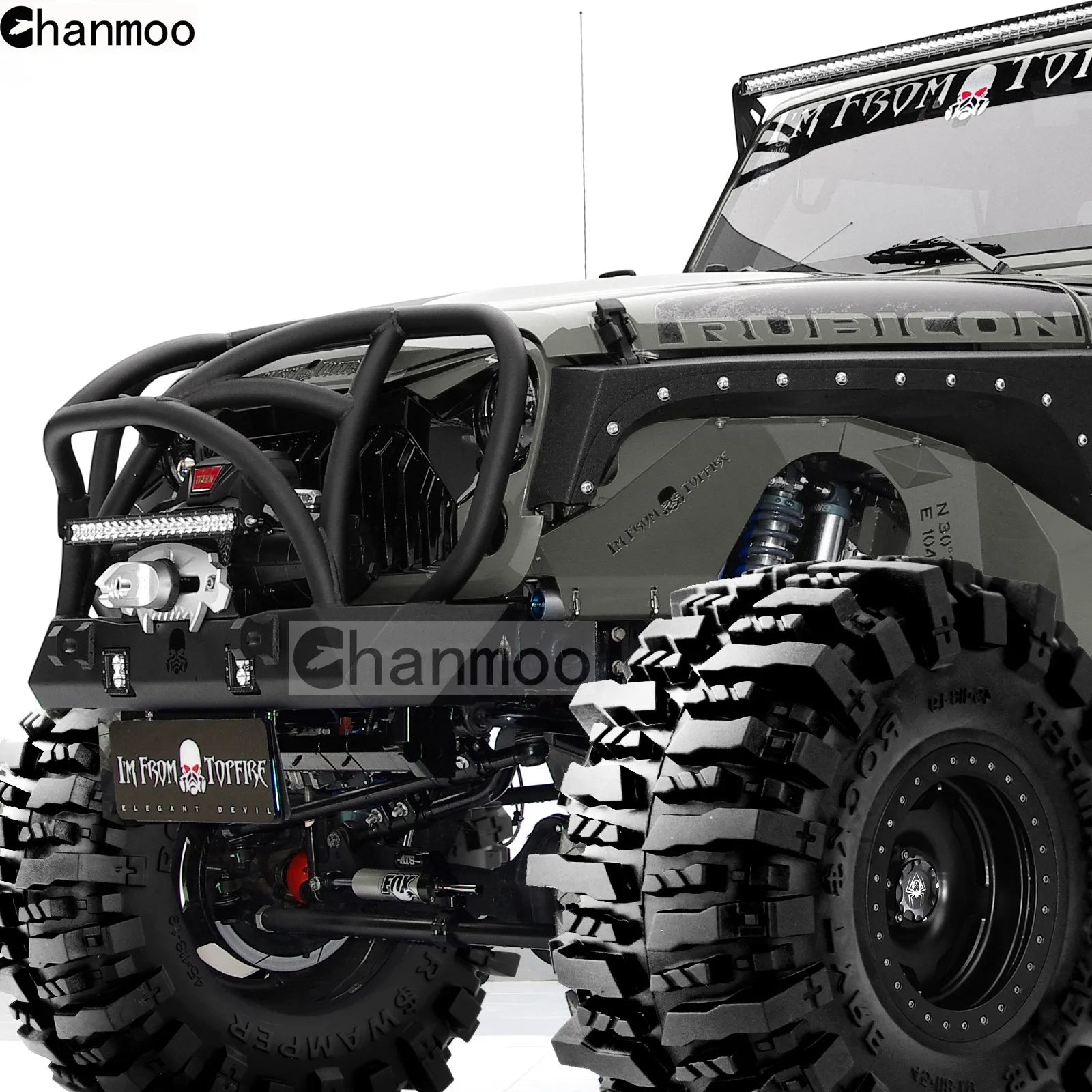 1.9in Crawler Tires Rock Wheels Mud Tyre for 1/10 Scale RC Car Axial Traxxas SCX10 II III TRX4 RC4WD D90 YK4102 Gen8 Redcat