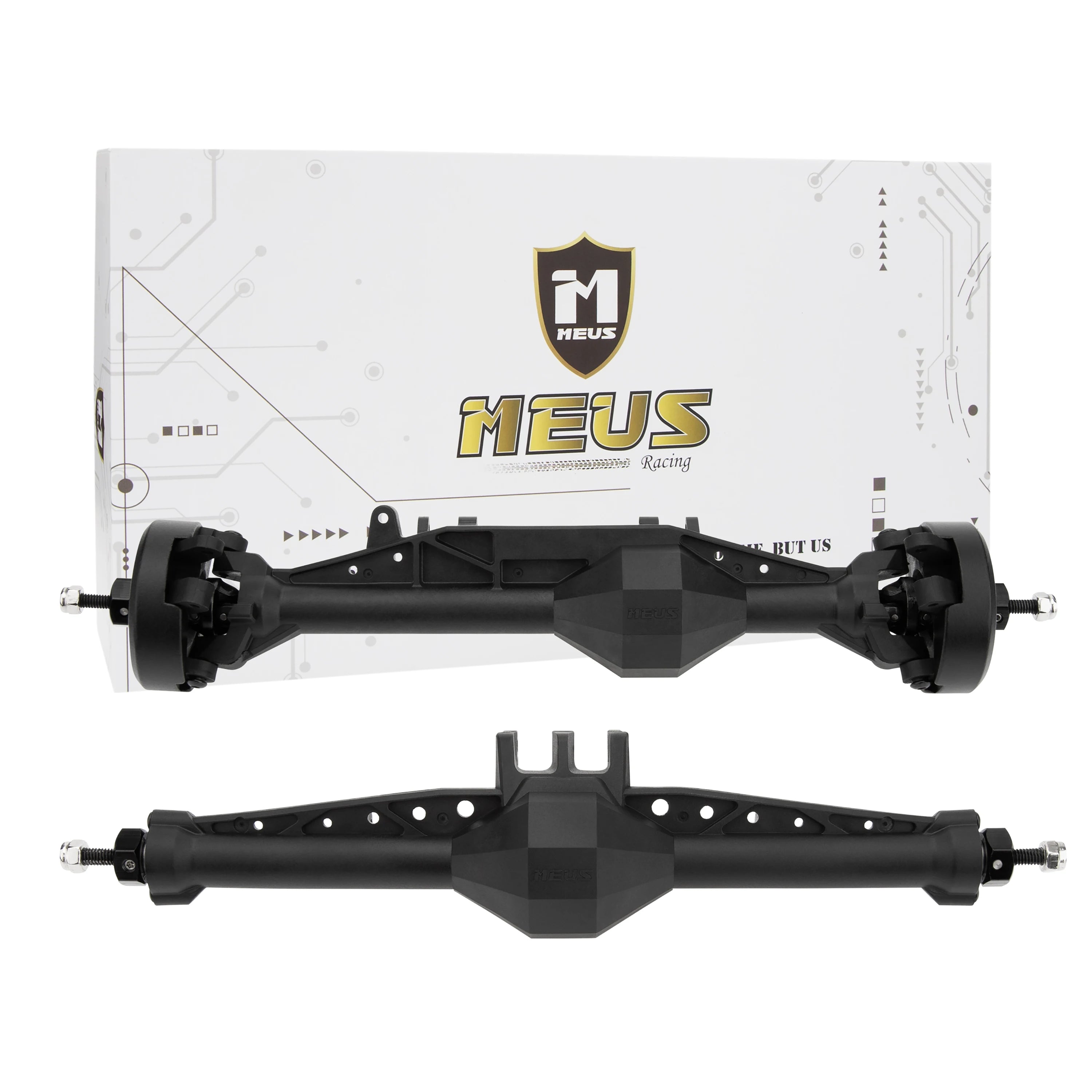 MEUS RACING 1/10 Nylon ISO Stright Axles with Front Axle Counterweight for Axial Capra II SCX10 II and Other DIY 1/10 RC Crawler