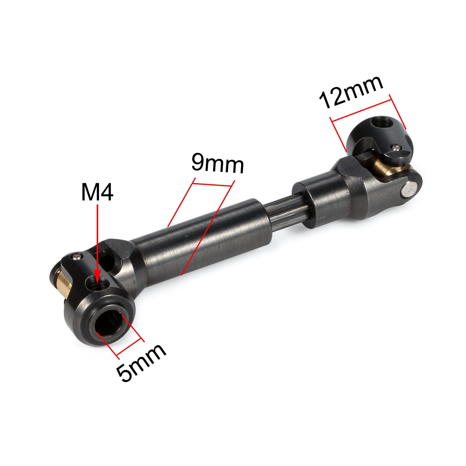 Hardened Steel Driveshaft Heavy-Duty RC Car Drive Shaft for 1/10 RC Crawler SCX10 II III Pro Wraith Capra RR10 TRX4 Element LCG
