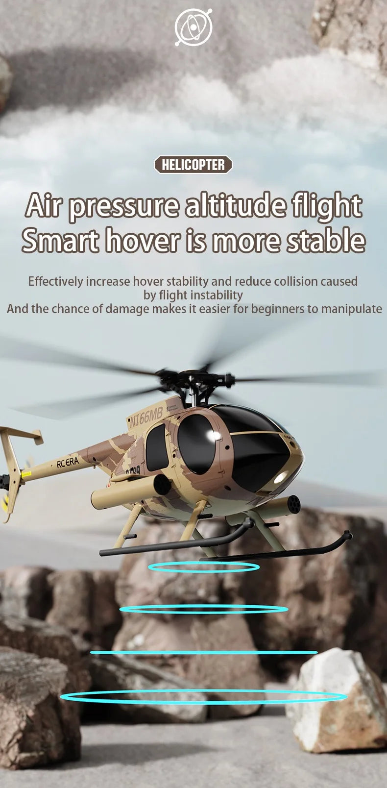 MD500 C189 Remote Control Helicopter Aircraft Add Optical Flow Positioning 6-Axis Gyro Dual Brushless Motors RC Heli for Adults