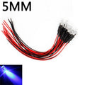 10PCS LED Lights 3mm/5mm 12v for 1/10 RC Crawler Drift Car TRX4 Defender AXIAL SCX10 D90 1/14 Tamiya RC Truck Scania Actros Part