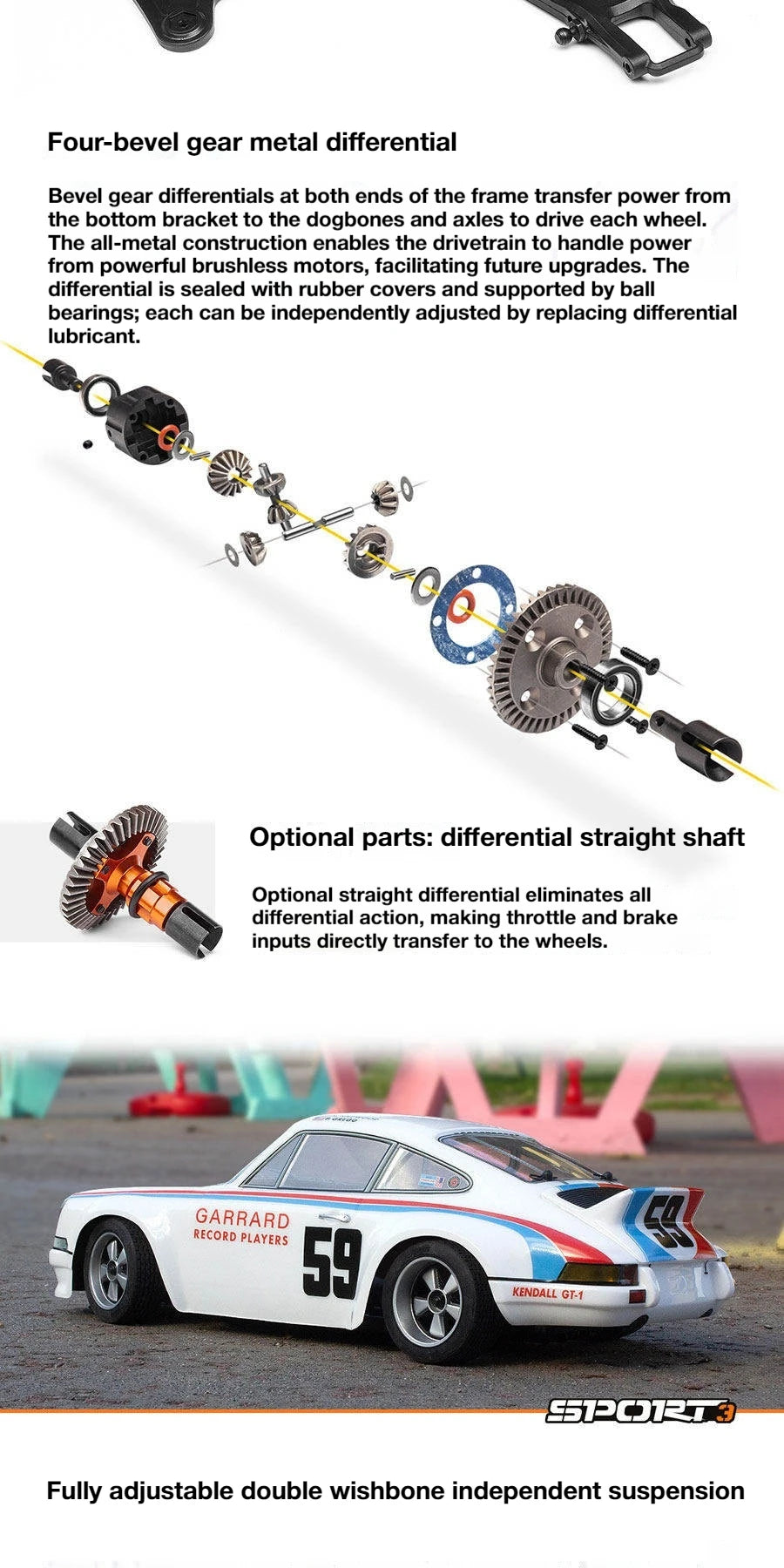 HPI 1:10 SPORT 3 Simulation 1973 Carrera 4WD Brushless Limited Edition Remote Control Electric Drift Car Hobby RC Boy Toy RTR