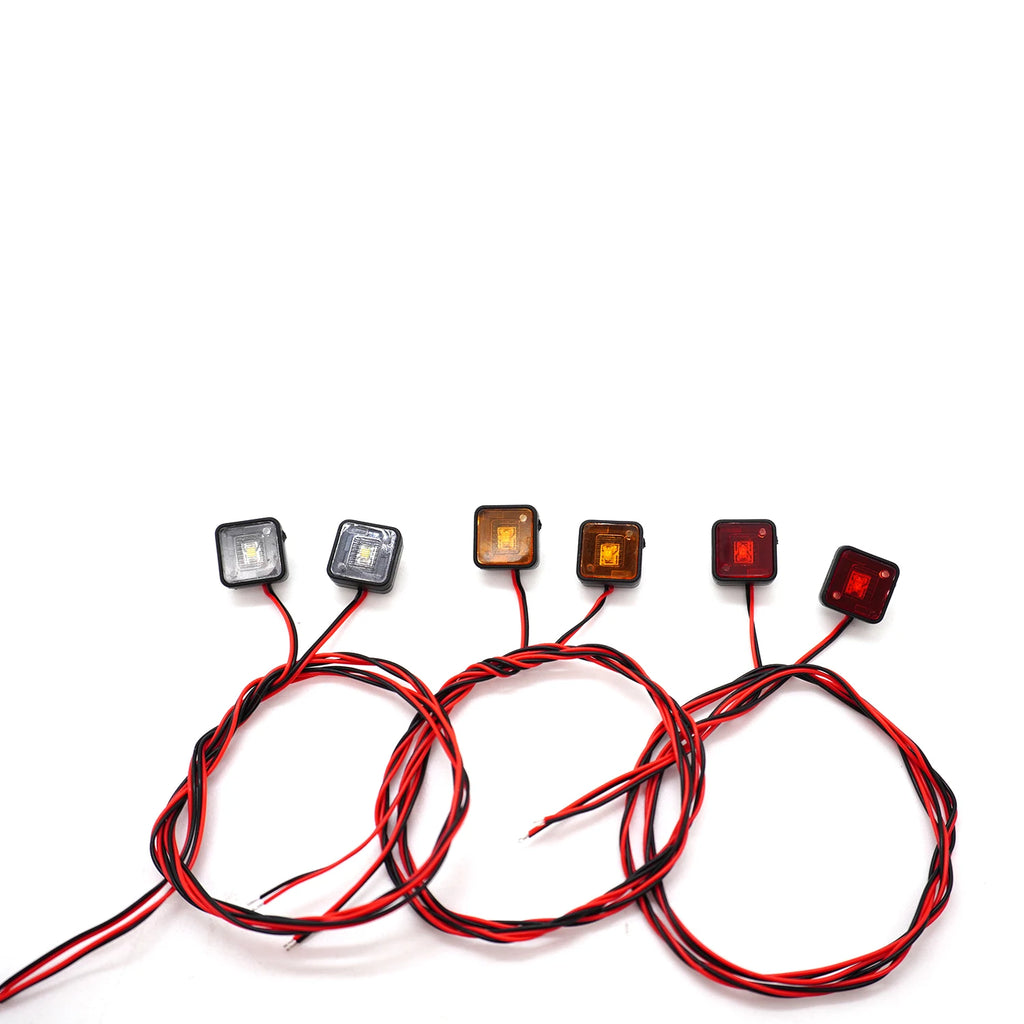 RC Marker Lights Led Warning Lights for 1/14 Tamiya RC Truck Scania Actros Volvo MAN 1/10 RC Crawler TRX4 Defender Bronco SCX10