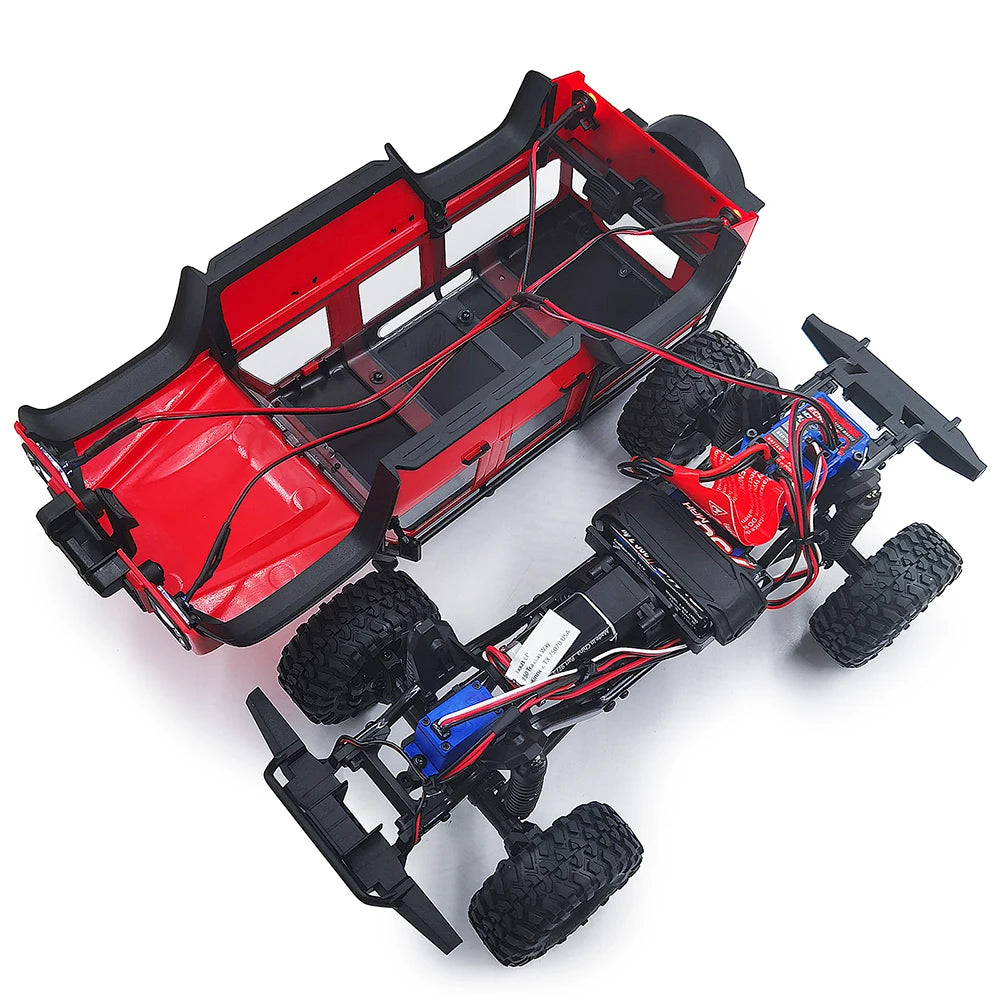AXSPEED COB Roof Light Headlights Taillights LED Lights Group for TRX4M Defender 1/18 RC Crawler Car Model Parts