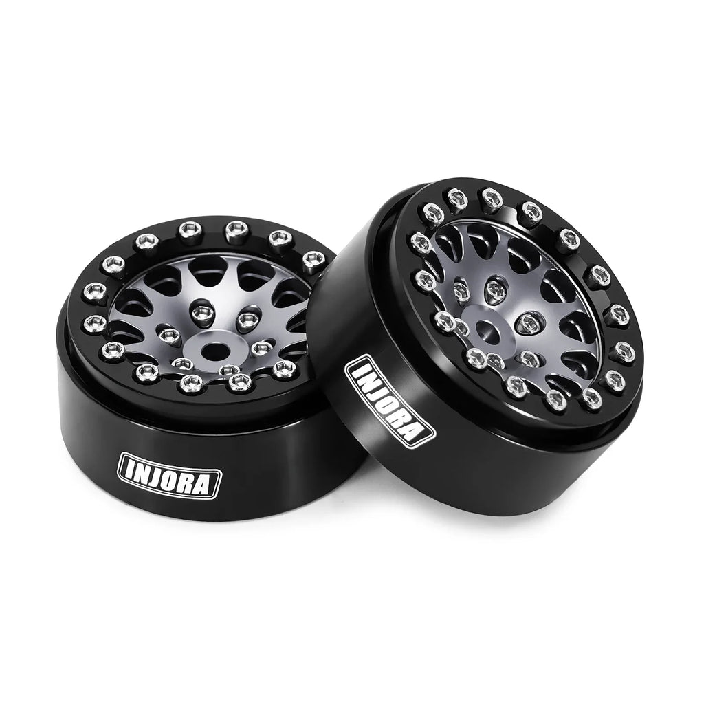 INJORA 1.3" Aluminium Beadlock Wheels for 1/24 1/18 RC Crawler (W1311)