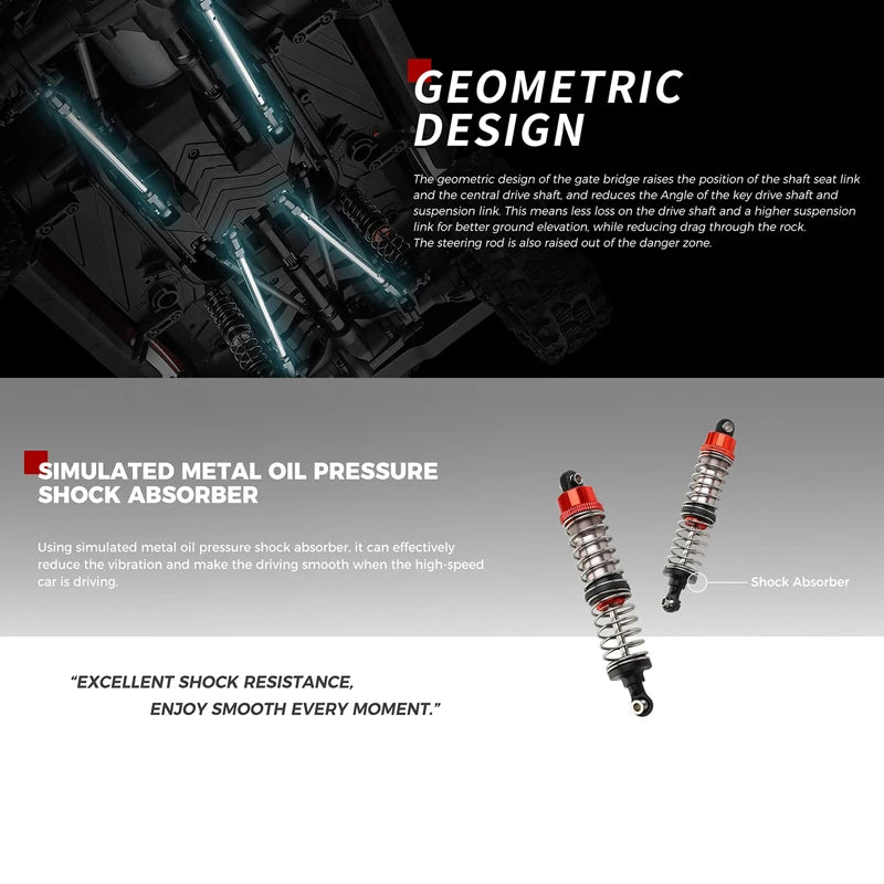 WLtoys 104020 1/10 Professional RC Car Off Road 4x4 2.4G 4WD Remote Control Cars 45 Minutes Working Time Climbing Car Adult Toy