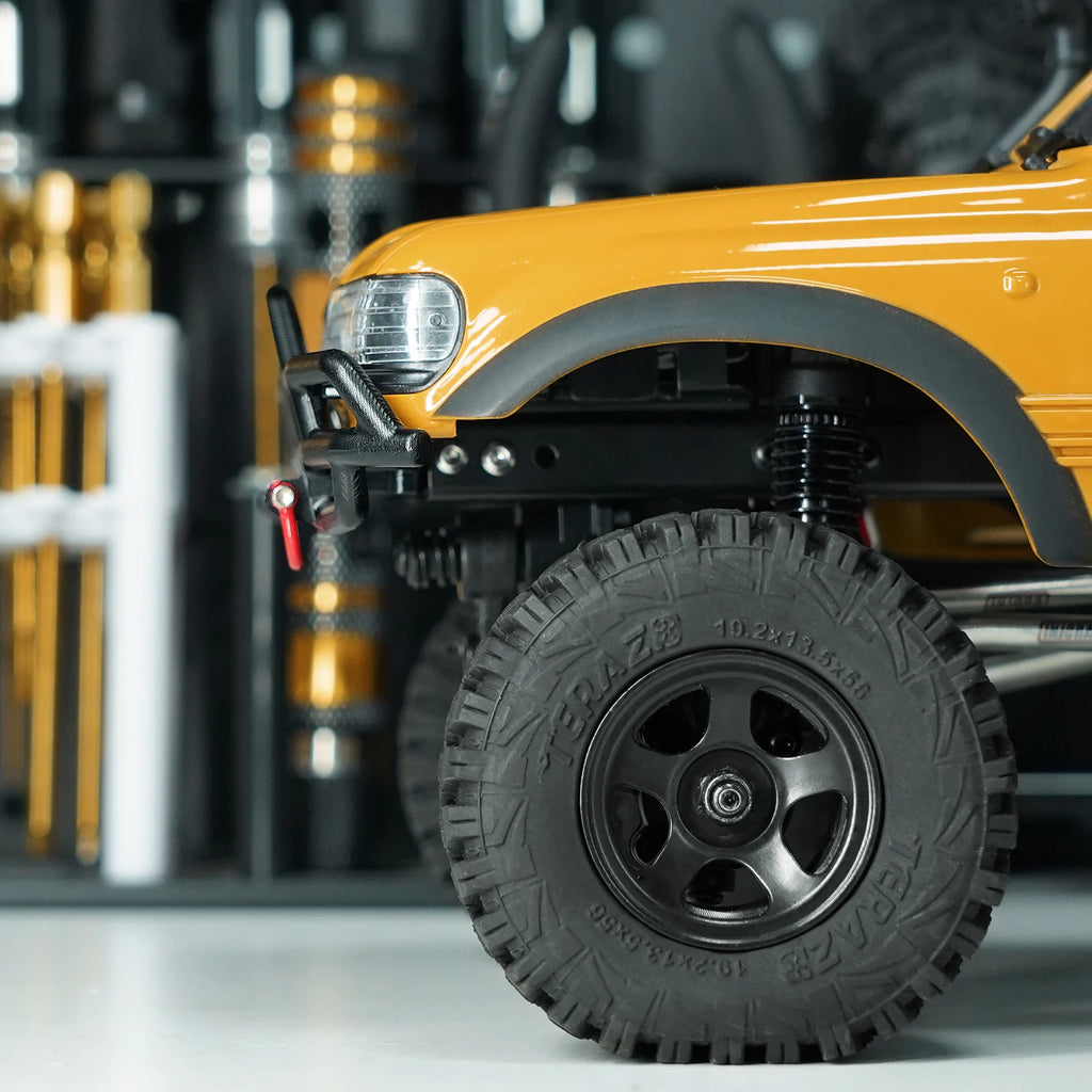 INJORA CNC Aluminum Front Rear Bumper for 1/18 RC Crawler FMS FCX18 LC80 Upgrade