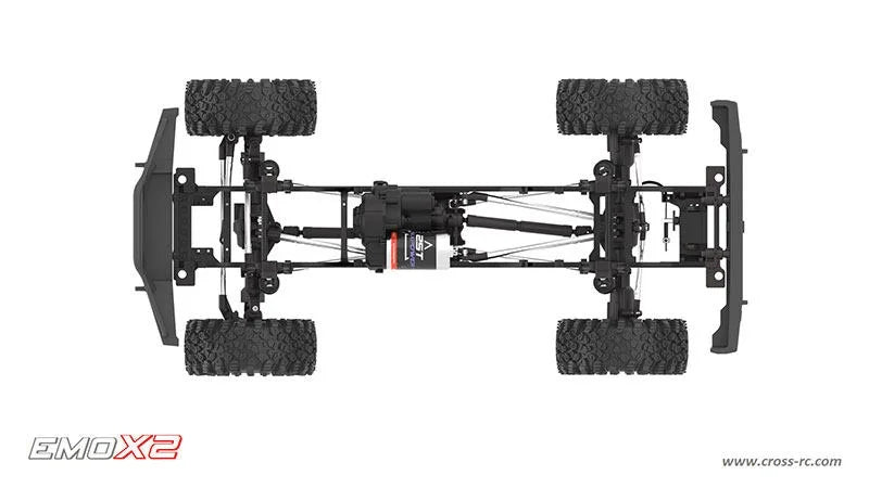 Cro 1/8 Rc Car Remote Control Electric Emo X2 Lion Differential Lock Dual Speed Door Bridge Climbing Off-Road Vehicle Model Gift
