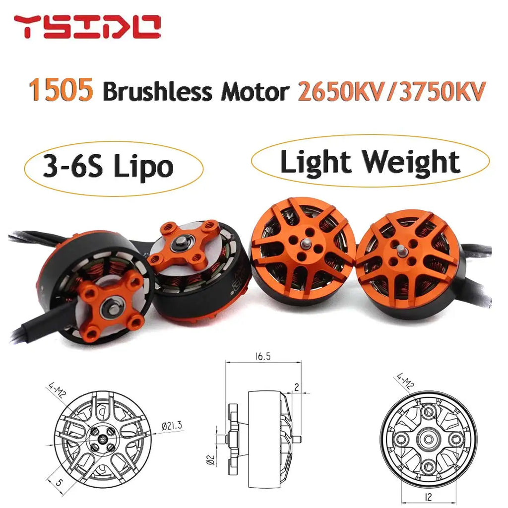 4PCS YSIDO 1103 1104 1204 1303 1404 1505 1604 Brushless Motor for RC FPV Fixed-wing Racing Drone RC Quadcopter RC Accessories