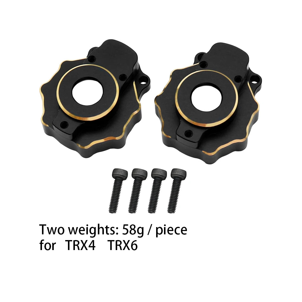 Portal Axle Housing Brass Black Steering Cup steering C Seat tie Rod Holder gear Cover servo Bracket For 1/10 Trx4 Trx6