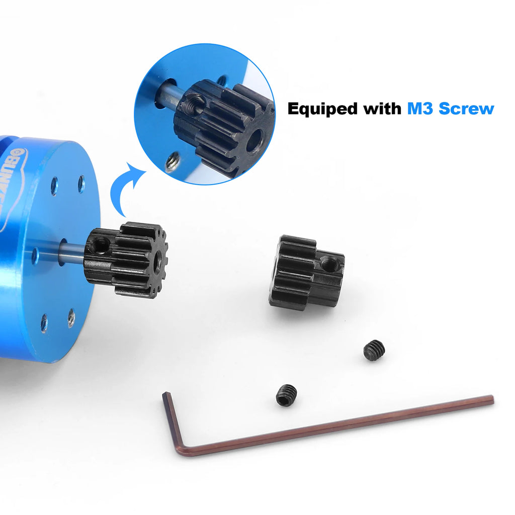 Steel Hardened 48P/32P Pinion Gears 13T 14T 15T 16T 17T 3.175mm Shaft for Traxxas Arrma HSP HPI AXIAL Tamiya Losi 1/10 RC Car