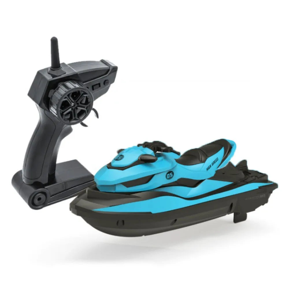 Plastic High-Speed Rc Motorboat Jet Ski Rechargeable Electric Boat Simulation Model Waterproof 1:14 2.4g Wireless Speedboat