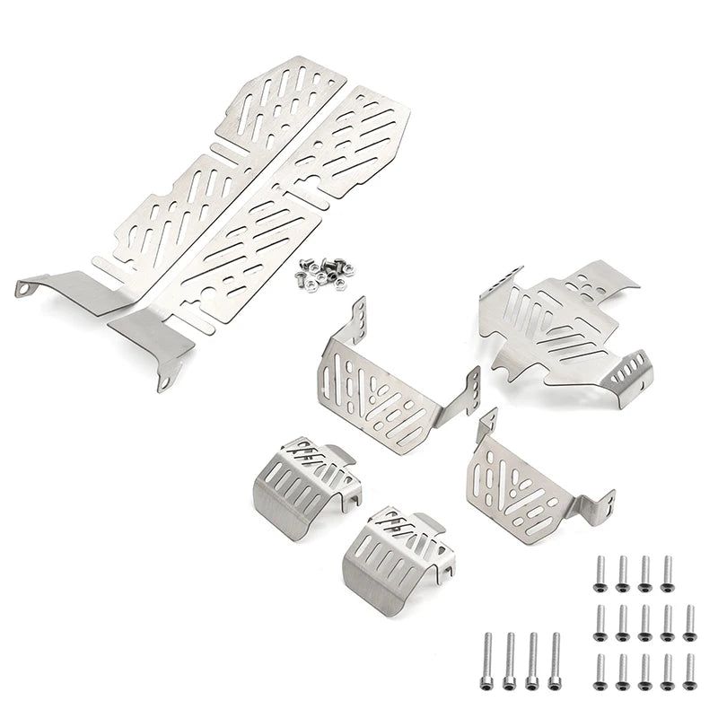 1/10 RC Crawler TRX - 4 Upgrade! Heavy - Duty Stainless Steel Chassis Armor Protection Anti - Skid Plate