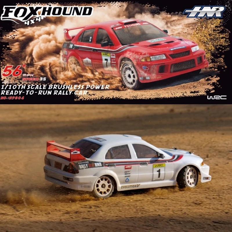 HNR RC Cars H9804 Rally Car 1/10 FOXHOUND 4WD Brushless Electric Realistic RC Rally Car Model 90% RTR Perfect for RC Enthusiasts