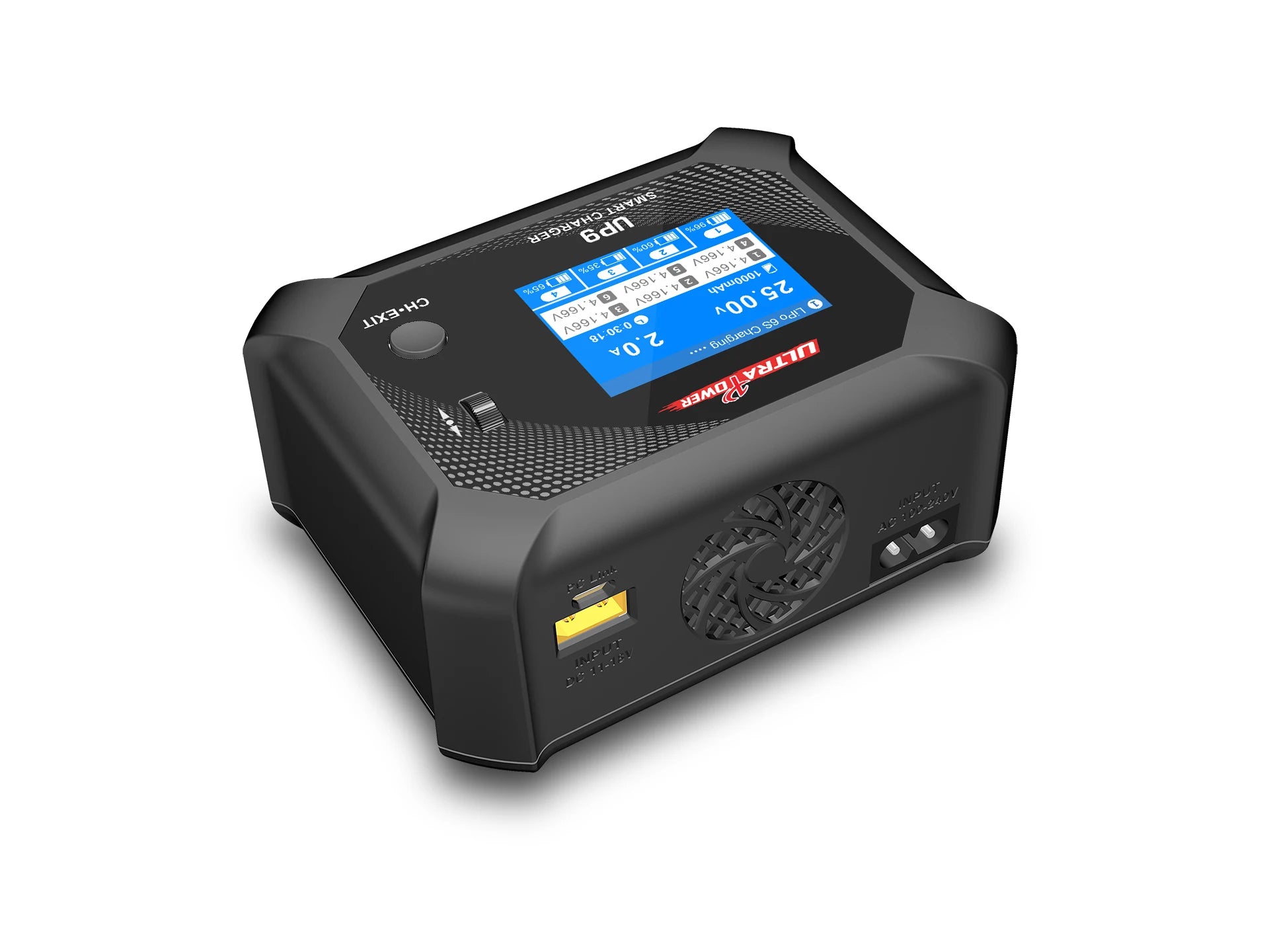 UltraPower UP9 Smart Blance Charger Discharger AC 100W DC 200W LCD 4Ch Charger for 1-6S LiPo/LiHV/LiIon/LiFe Battery RC Model