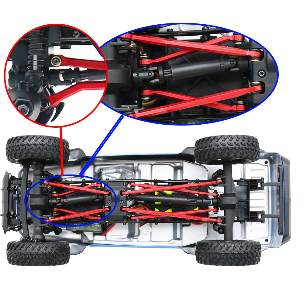 BDXRC 1/24 RC Crawler Car Axial SCX24 Jeep Gladiator AXI00005  CNC Aluminum High Clearance 4 Links Set Upgrade Parts