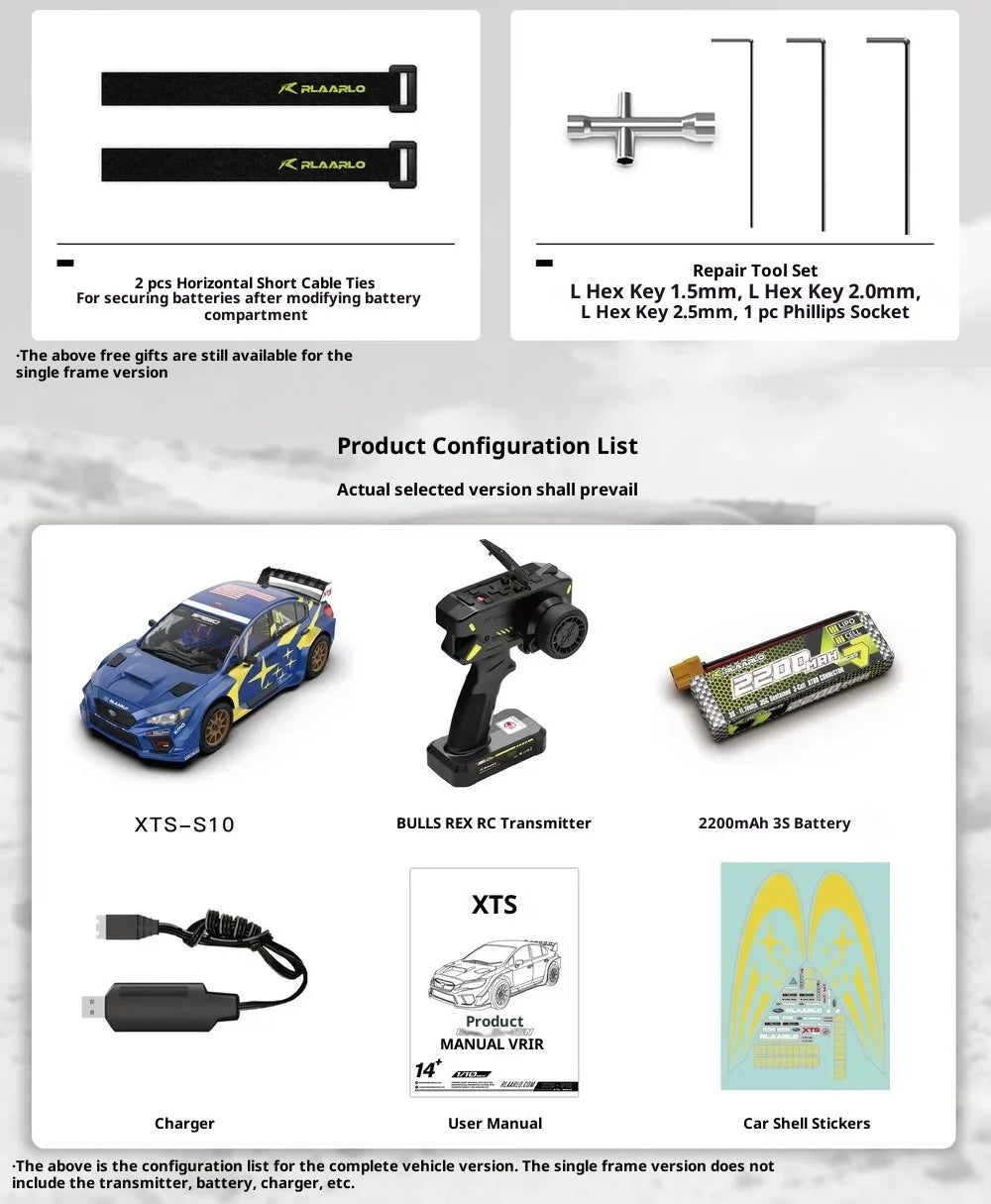 Rc Rally Car 1/10 F10 4wd Rtr Rc Simulation Racing Drift Off-Road Vehicle Model Rally Car 2.4g Remote Control Car Adult Boy Toys