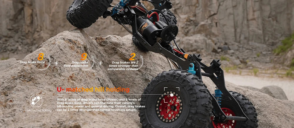 HOBBYWING QuicRun Fusion SE 40A 1800KV 1200KV Combined Motor ESC for 1/10 1/8 RC Model Car Crawler Accessories