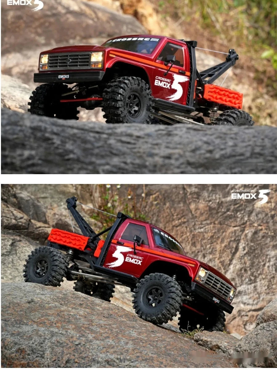 New Crossrc Emo X5 Foc Brushless 1/8 Rc Remote Control Model Cars Off-Road Crawler 4wd Road Rescue Vehicle Children'S Toy Gift