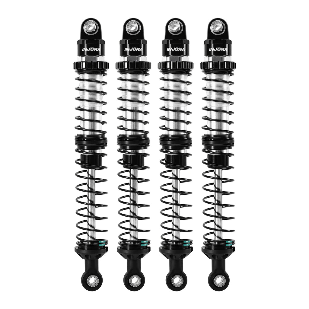 INJORA DRX Dual-Rate Spring Oil Shocks for 1/10 RC Crawlers, 80mm / 90mm / 100mm / 110mm / 120mm