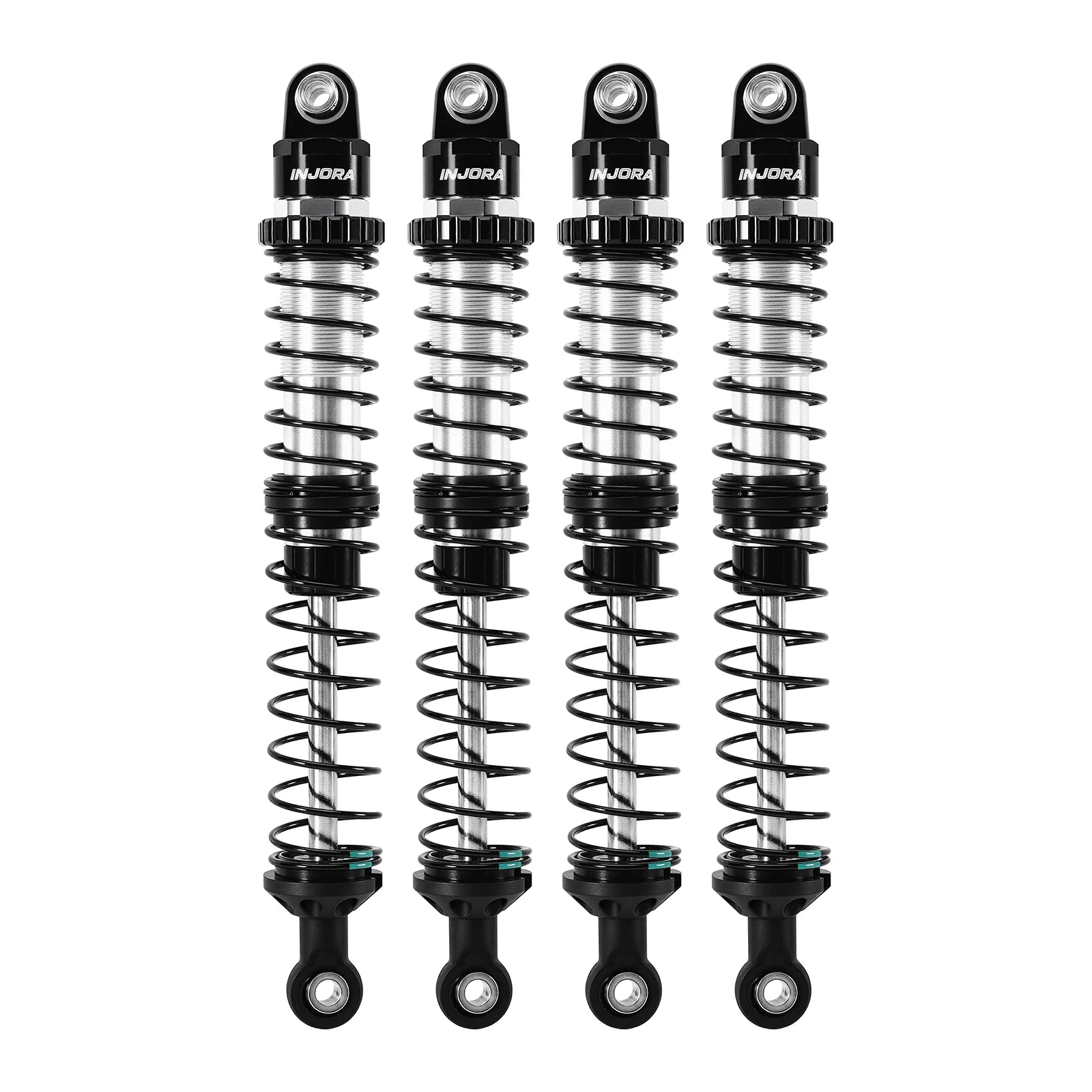 INJORA DRX Dual-Rate Spring Oil Shocks for 1/10 RC Crawlers, 80mm / 90mm / 100mm / 110mm / 120mm