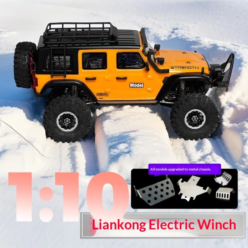 WLtoys 104006 Pro 1/10 RC Electric 4WD Off Road Rock Crawler With Front Rear Differential Lock Dual Speed Transmission Model Car