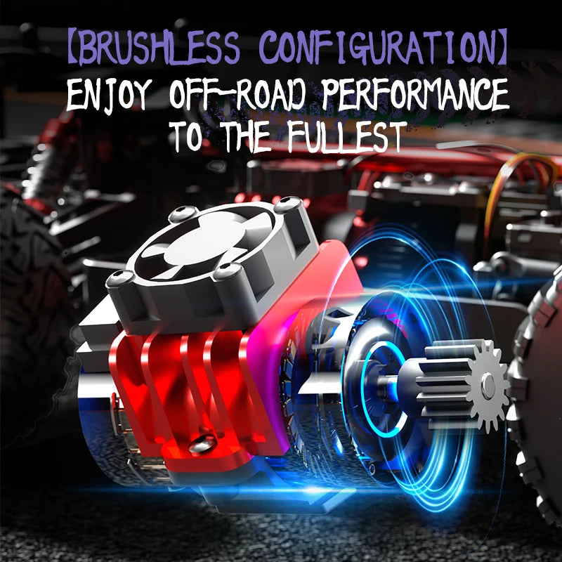 C8826 1:10  High-Speed Brushless 4WD Off-Road RC Car with Hydraulic Suspension Premium Remote Control Vehicle for Kids Adults