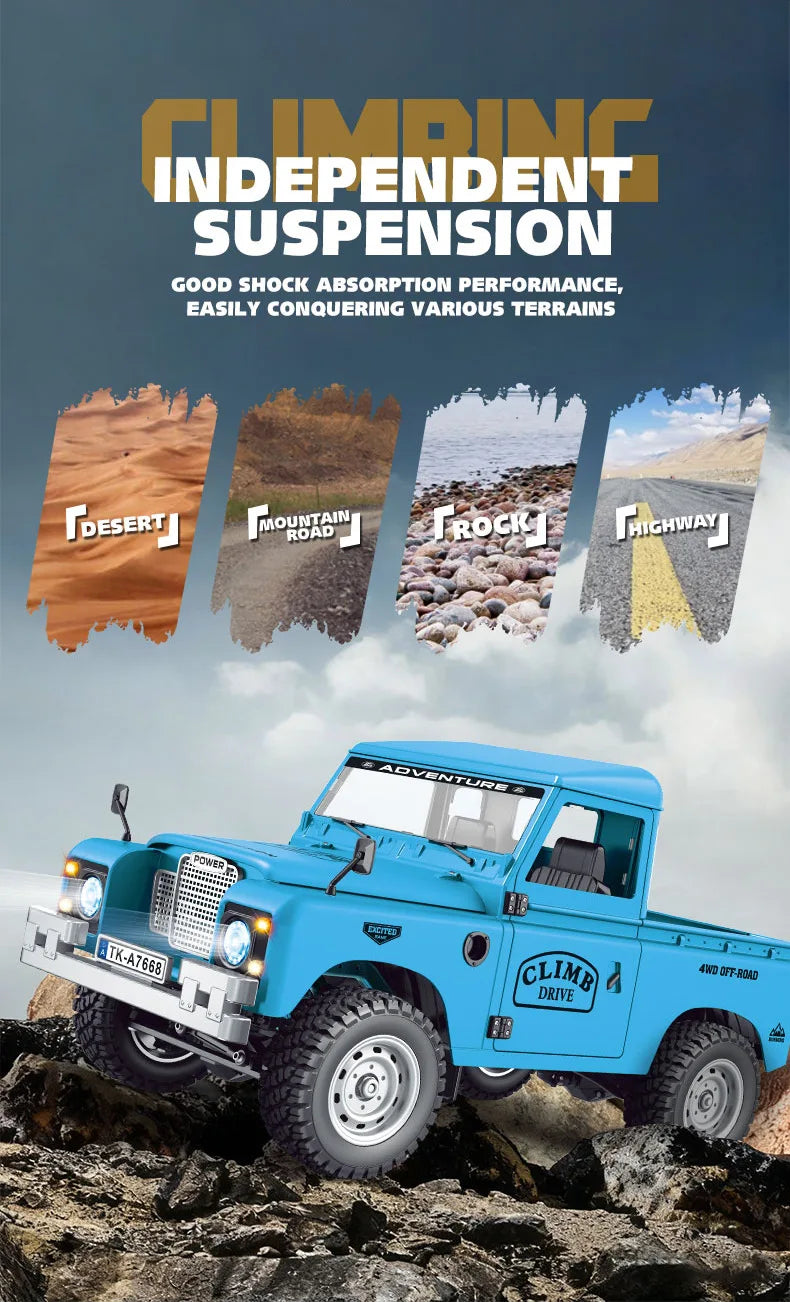 1:10 full scale pickup truck 4X4 professional remote control vehicle Defender simulated off-road climbing vehicle RC CAR