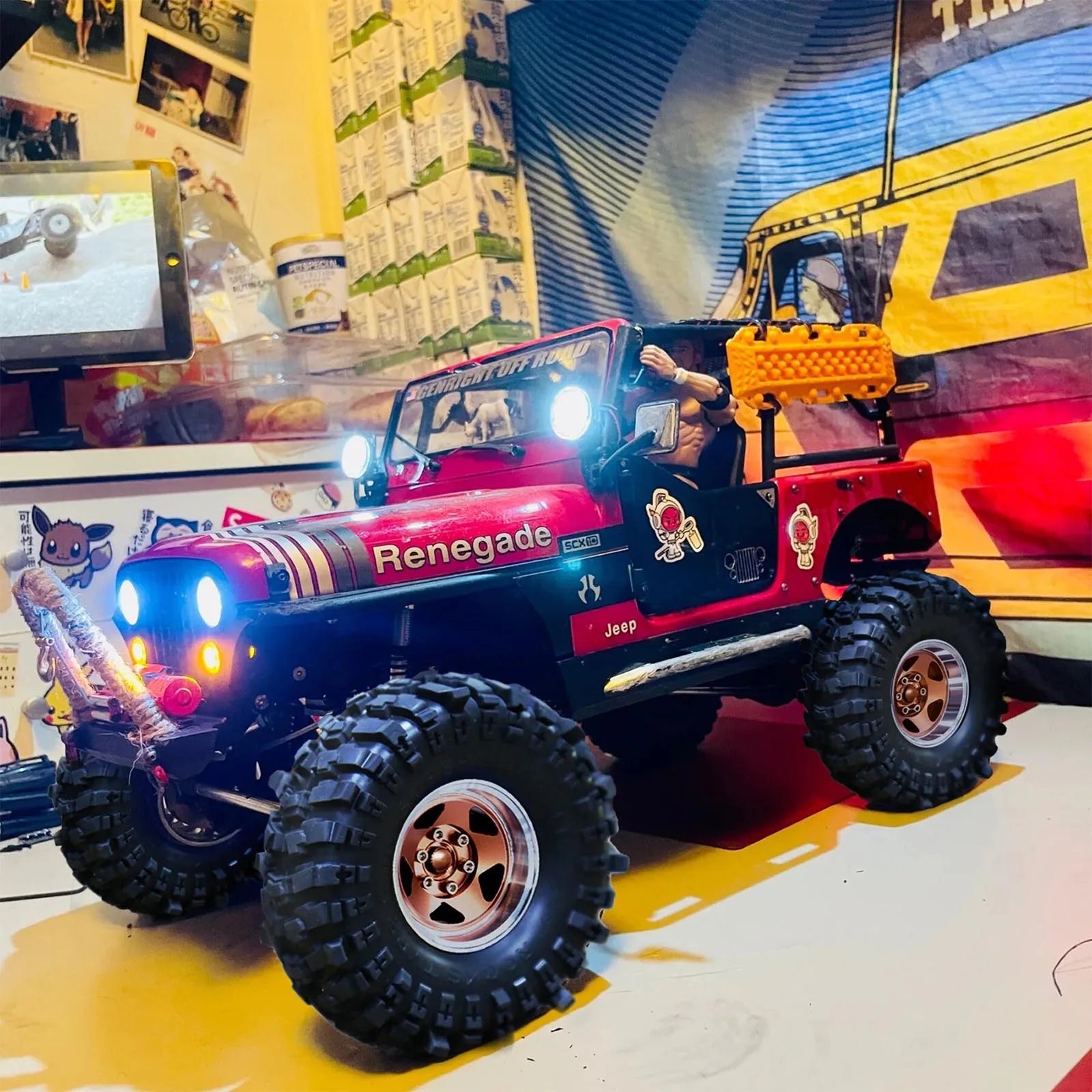 1.9in Beadlock Wheels 1.9 Crawler Tires Rims Black TRX6 Wheel Classic AXI03007 Bead Lock 12mm Hex TRX4 1.10 SCX10 ll1/10 Rim D90