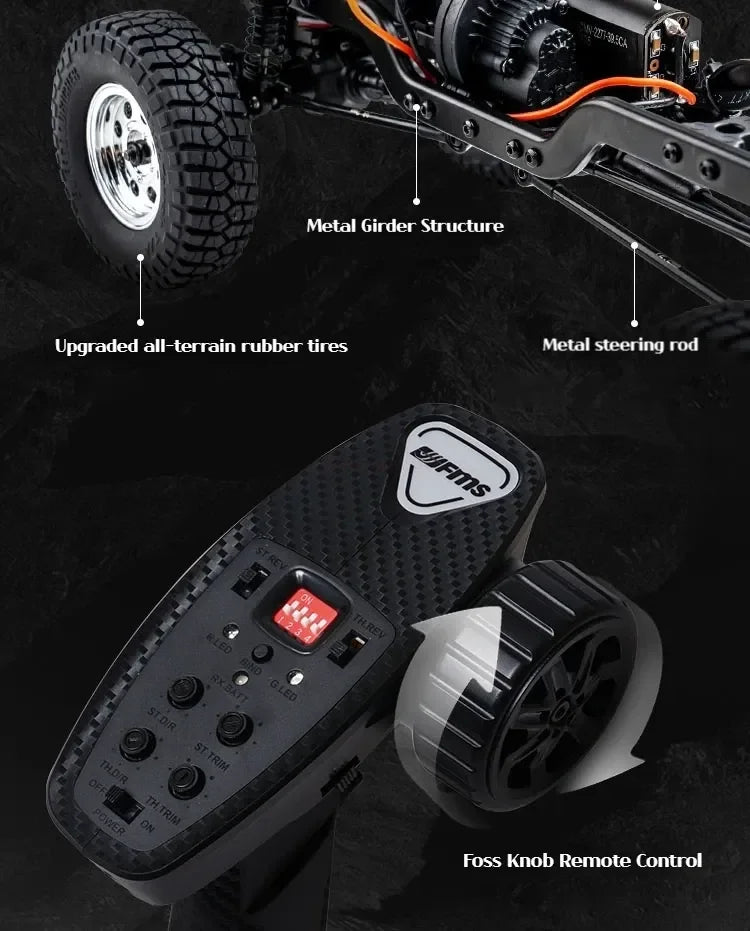 FMS FCX18 1:18 Chevrolet K10 Pickup Truck Officially Authorized Classic Retro Off-road Climbing RC Car Model RTR