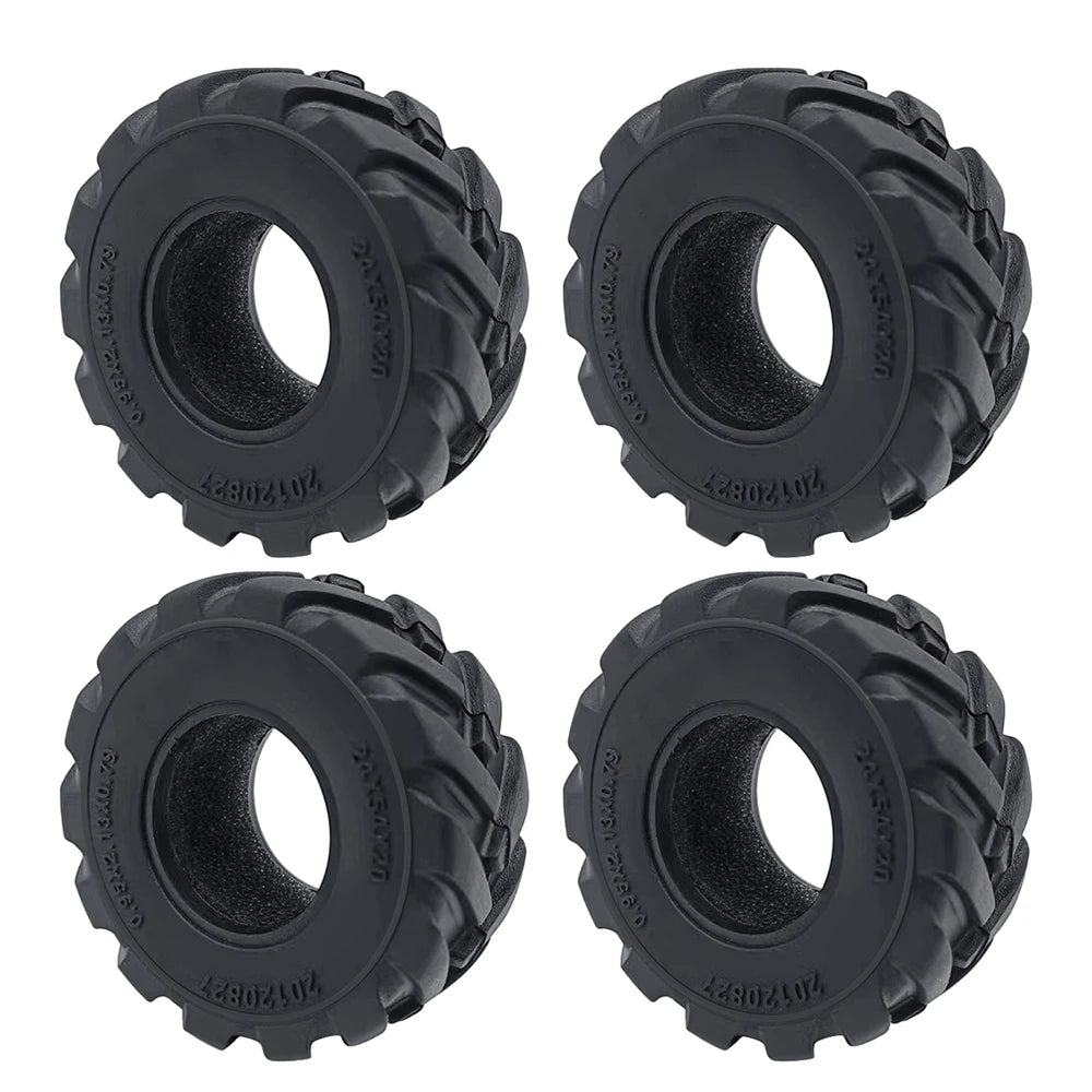 YEAHRUN 4Pcs 1.0inch Soft Rubber Wheel Tires 50/54/58/62/64/65mm for TRX-4M 1/18 Axial SCX24 1/24 RC Crawler Car Upgrade Parts