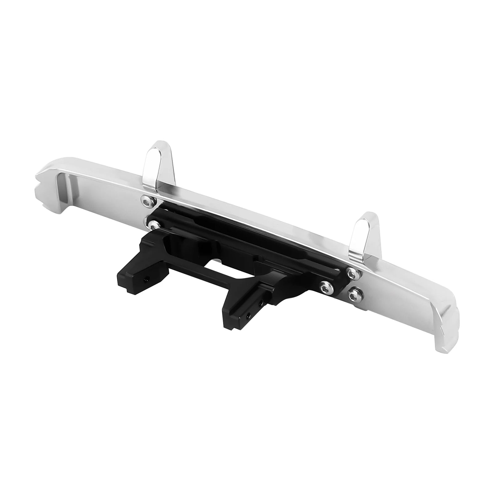 INJORA CNC Aluminum Front Rear Bumper with Dual Exhaust for 1/18 RC Crawler TRX4M High Trail F150 Upgrade (4M-95)