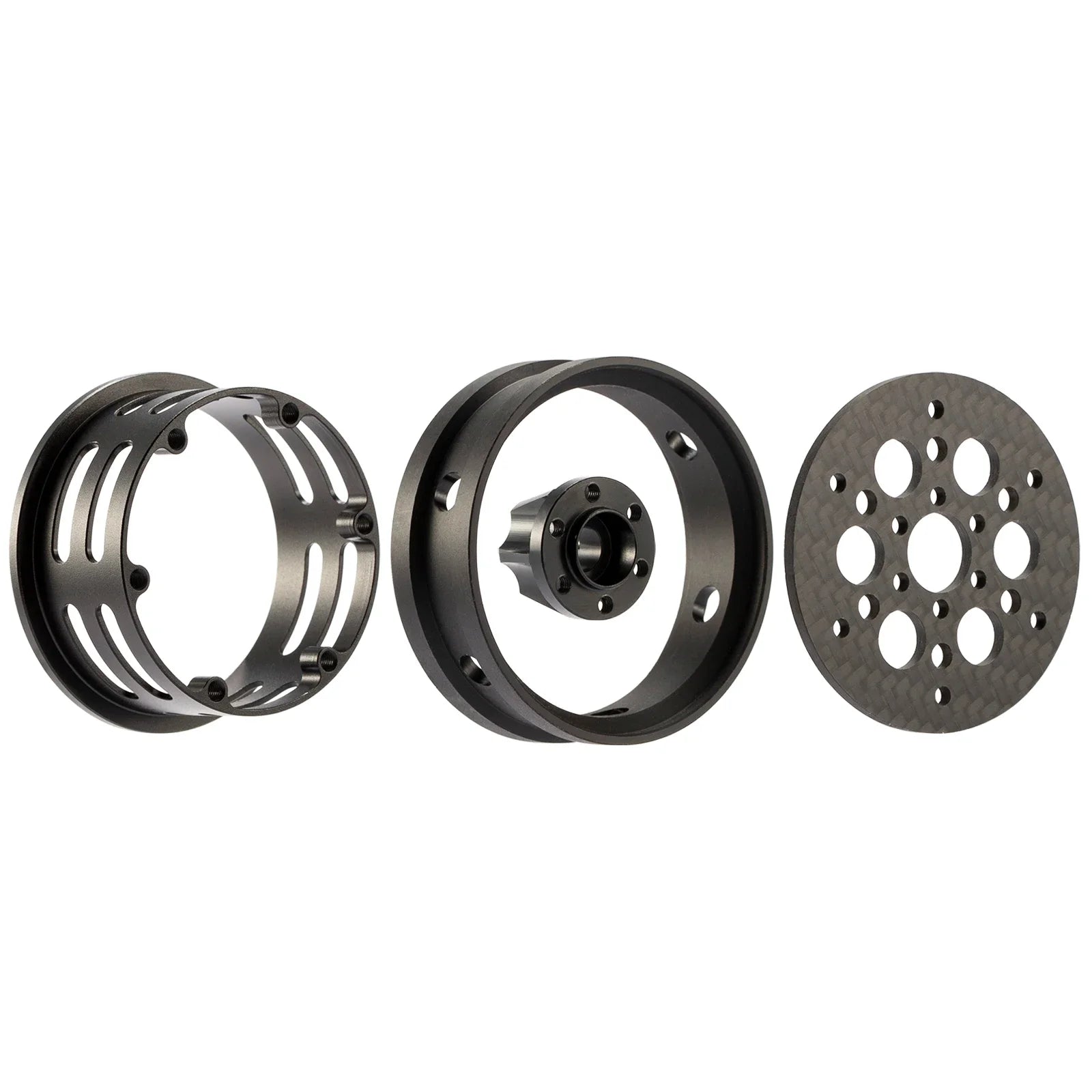 1.9 Inch Carbon Fiber Portal Beadlock Wheels Rims for 1/10 RC Crawler lightweight design GSPEED LCG Chassis Capra SCX10 Pro TRX4