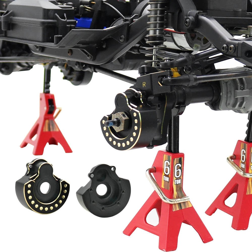Portal Axle Housing Brass Black Steering Cup steering C Seat tie Rod Holder gear Cover servo Bracket For 1/10 Trx4 Trx6
