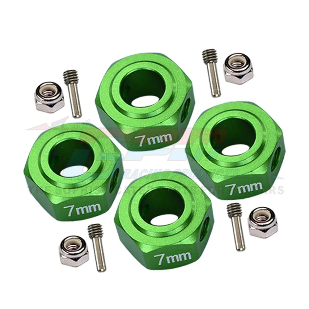 GPM for ARRMA 1/10 GRANITE SENTON BIG ROCK VORTEKS 3S Metal Alloy 12mm Hex 7MM Thickness Wheel Hub Adapter AR310779 AR310871